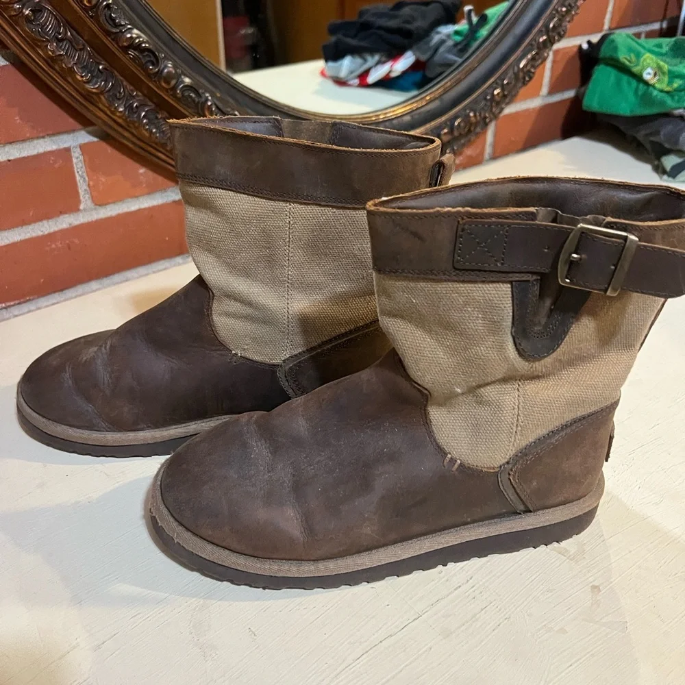 UGG Dark Brown and Tan Boots